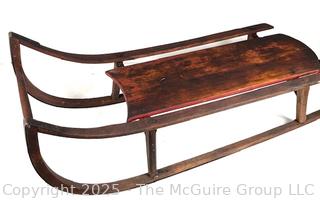 Victorian Era Child's Sled marked Bonesteel, Troy, NY (owner?)