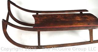 Victorian Era Child's Sled marked Bonesteel, Troy, NY (owner?)