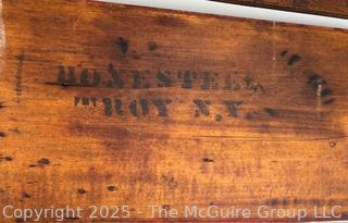 Victorian Era Child's Sled marked Bonesteel, Troy, NY (owner?)