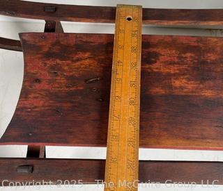 Victorian Era Child's Sled marked Bonesteel, Troy, NY (owner?)