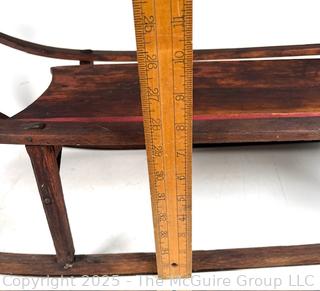 Victorian Era Child's Sled marked Bonesteel, Troy, NY (owner?)