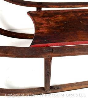 Victorian Era Child's Sled marked Bonesteel, Troy, NY (owner?)