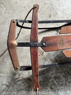 Vintage Wood Flexible Flyer Snow Sled 