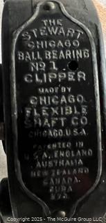 Antique Stewart No 1 Clipper Flexible Shaft Crank Motor On Stand