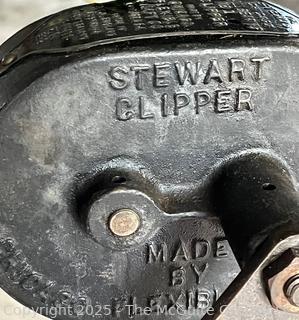 Antique Stewart No 1 Clipper Flexible Shaft Crank Motor On Stand