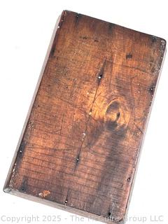 Segmented Wooden Tray w/ Handle Typically Used for Tabletop Flatware 