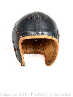 Vintage 1940s A29 Rawlings Black Leather Football Helmet Family
