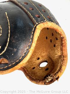 Vintage 1940s A29 Rawlings Black Leather Football Helmet Family