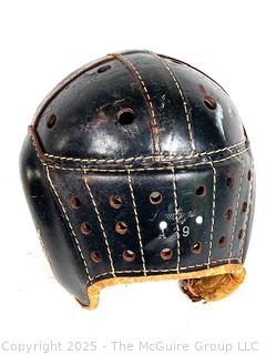 Vintage 1940s A29 Rawlings Black Leather Football Helmet Family
