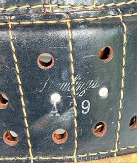 Vintage 1940s A29 Rawlings Black Leather Football Helmet Family