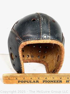 Vintage 1940s A29 Rawlings Black Leather Football Helmet Family