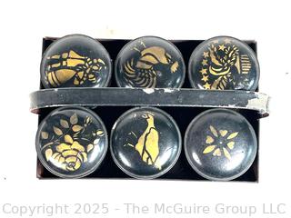 Farmhouse Toleware Spice Tin Box with 6 Spice Tins