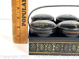 Farmhouse Toleware Spice Tin Box with 6 Spice Tins