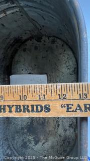 1870's metal washing tub with lid