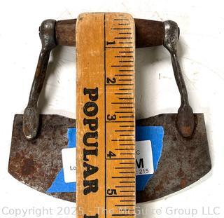 Antique Dough Divider wooden handled blade