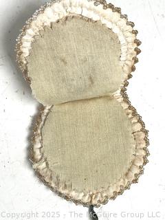 Victorian White Satin Beaded Handbag