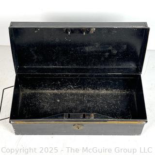 Toleware Tin Covered Container w/ Handle 