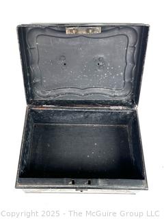 Toleware Tin Covered Container w/ Handle