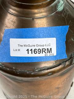 Copper Milk Can Historically Used for Transporting Milk.  