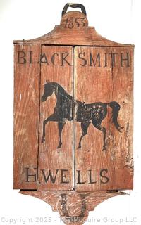 1853 Blacksmith's hanging sign.