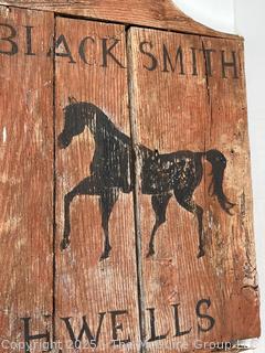 1853 Blacksmith's hanging sign.