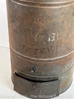 Large 21”T Metal Antique Flour Bin Sifter General Store Tin Cannister 