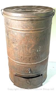 Large 21”T Metal Antique Flour Bin Sifter General Store Tin Cannister 