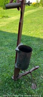 Antique manual corn seeder