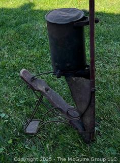 Antique manual corn seeder