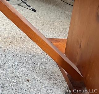 Large Knotty Wood Table   ???Height??? might be a coffee table