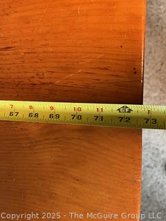 Large Knotty Wood Table   ???Height??? might be a coffee table