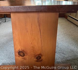 Large Knotty Wood Table   ???Height??? might be a coffee table