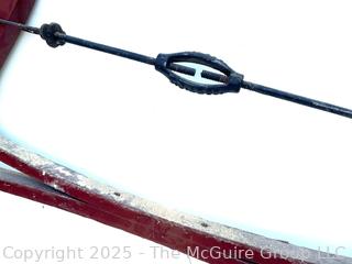 Vintage Red Wood Bow Buck Cross Cut Hand Saw