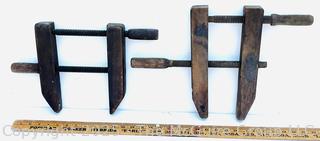 Pair of wood  screw clamps