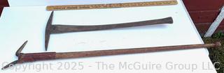 Miner's Pickaxe and long pointed tool (ice harvesting?)