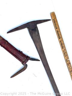 Miner's Pickaxe and long pointed tool (ice harvesting?)