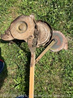 1907 Granite State Mowing Machine Co. Capitol Lawn Trimmer Hinsdale NH<br>

<br><br>

Removal Options:<br><br> Sat (Nov 8) & Sun (Nov 9) 11-3pm, 56 Scotch Hill Rd., Cambridge NY 12816<br><br>

Sat (Nov 15) 12-2pm, TMG Warehouse, 2800 Juniper St., Fairfax, VA 22031<br><br>

Request Shipping (david@themcguiregroupllc.com)