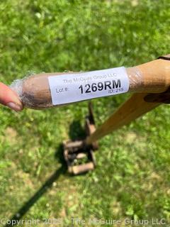 1907 Granite State Mowing Machine Co. Capitol Lawn Trimmer Hinsdale NH<br>

<br><br>

Removal Options:<br><br> Sat (Nov 8) & Sun (Nov 9) 11-3pm, 56 Scotch Hill Rd., Cambridge NY 12816<br><br>

Sat (Nov 15) 12-2pm, TMG Warehouse, 2800 Juniper St., Fairfax, VA 22031<br><br>

Request Shipping (david@themcguiregroupllc.com)