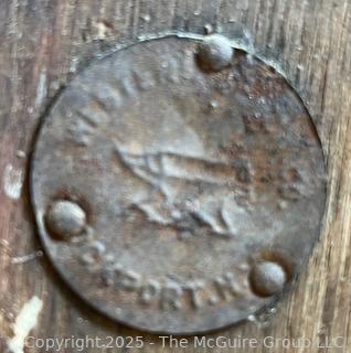 Two (2) Vintage Western Block Co. Large Double Pulley Block & Tackle Hoist Lockport, NY