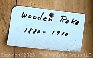 Antique wooden rake 1900's