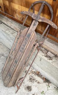 Vintage Fleetwing Racer Wooden Snow Sled