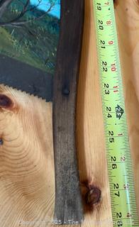 Bow Saw with Farm Scene Paiting 