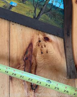 Bow Saw with Farm Scene Paiting 