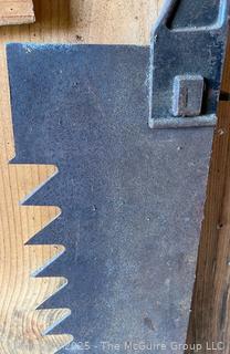 T-bar handled ice cutting saw (1900's) ice harvesting