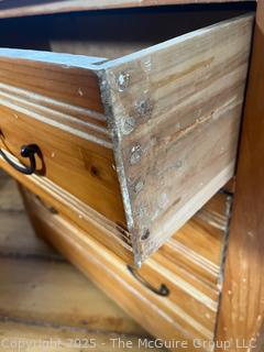 Knotty Pine Three Drawer Dresser