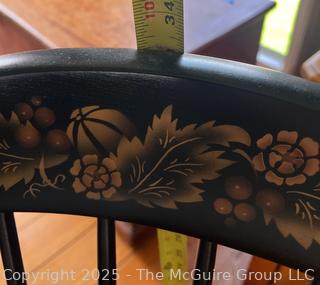 Braced Back Windsor Arm Chair with Stenciling