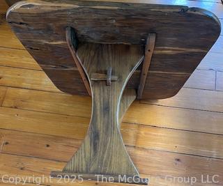 Low Coffee Table Handmade by Local Carpenter From Chestnut Lumber on Scotch Hill
