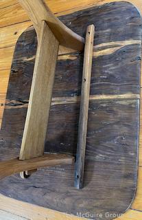 Low Coffee Table Handmade by Local Carpenter From Chestnut Lumber on Scotch Hill
