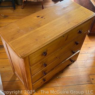 Four Drawer Knotty Pine Keyed Dresser
