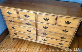 Randolph House 10-drawer Maple Dresser circa 1930s